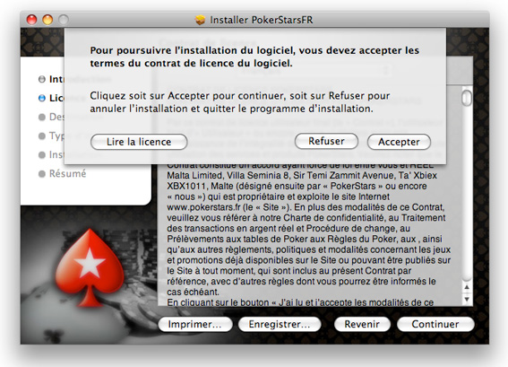 installation pokerstars mac